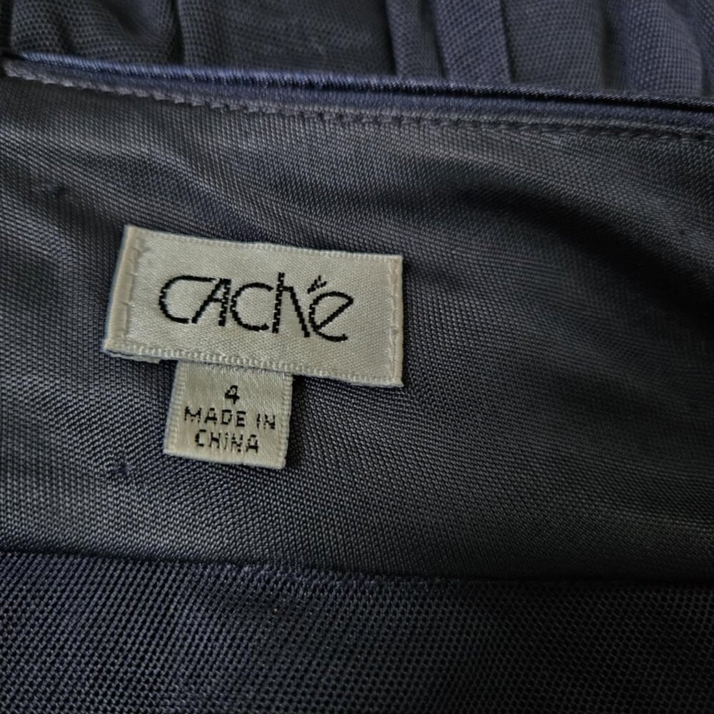 Navy Vintage Cache Halter Gown - Picture 9 of 13